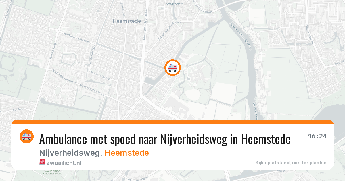 Ambulance met spoed naar Nijverheidsweg in Heemstede — 6 apr 2026