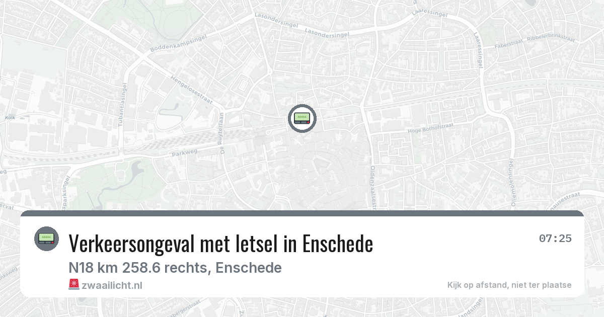 Verkeersongeval met letsel in Enschede — 7 jul 2026