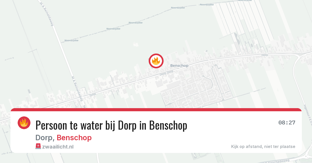 Persoon te water bij Dorp in Benschop — 6 aug 2026