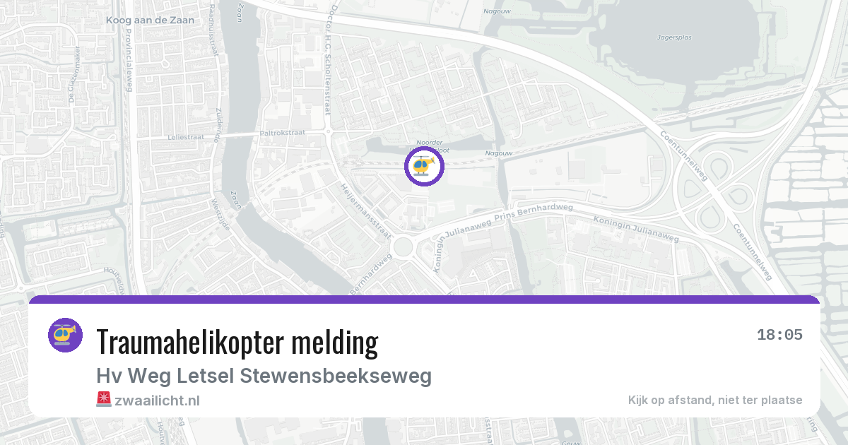 Traumahelikopter melding — 18 jun 2026
