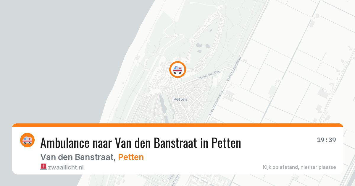 Ambulance naar Van den Banstraat in Petten — 25 jul 2026