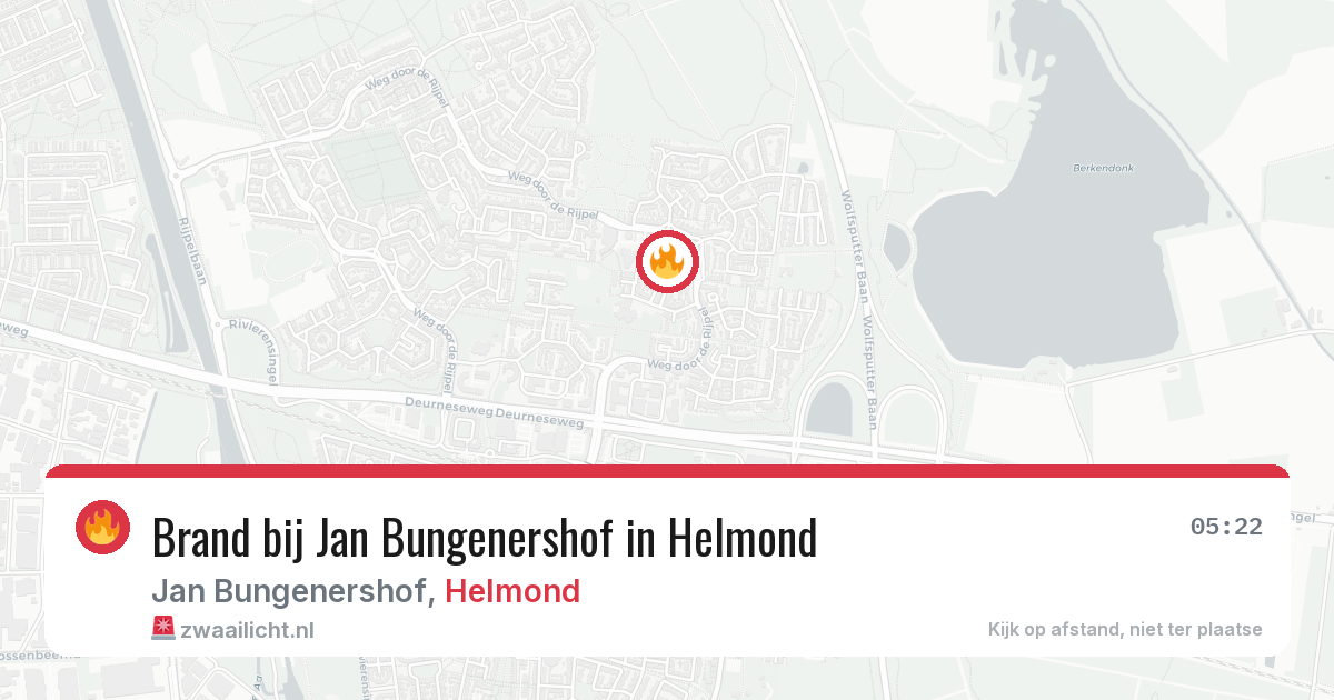 Brand bij Jan Bungenershof in Helmond — 17 mei 2026