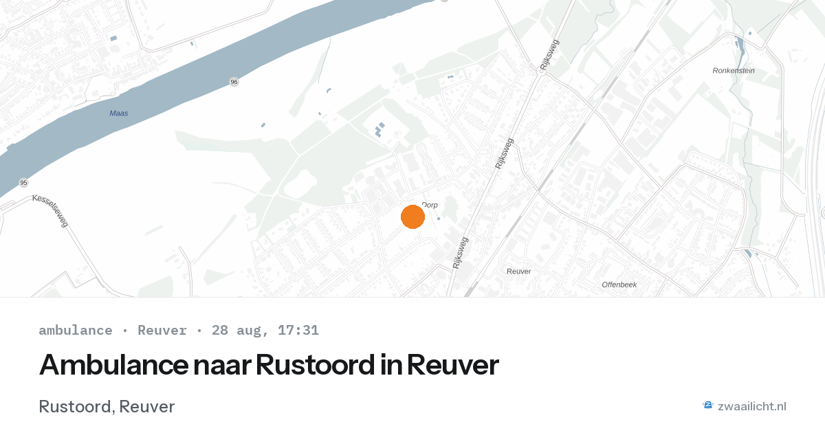 Ambulance naar Rustoord in Reuver — 28 aug 2026