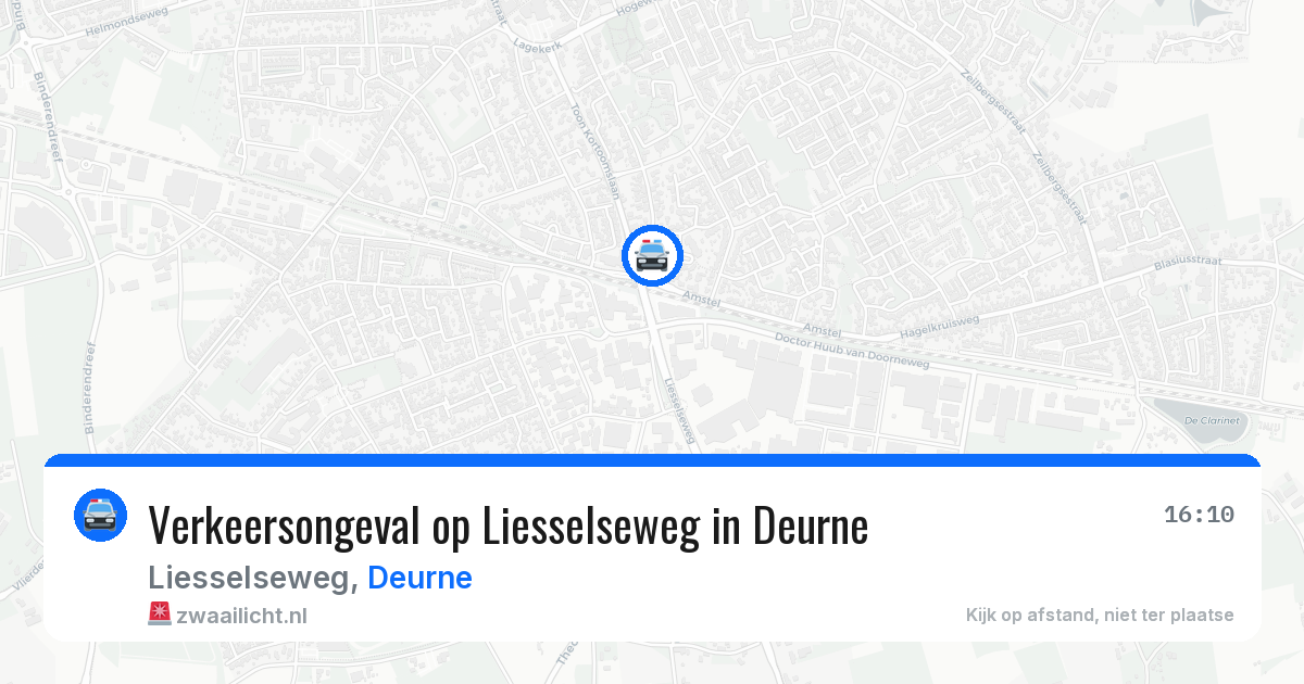 Verkeersongeval op Liesselseweg in Deurne — 13 jul 2026