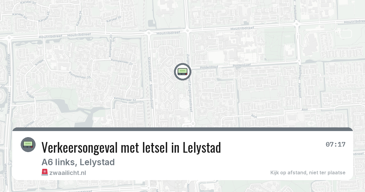 Verkeersongeval met letsel in Lelystad — 9 feb 2026