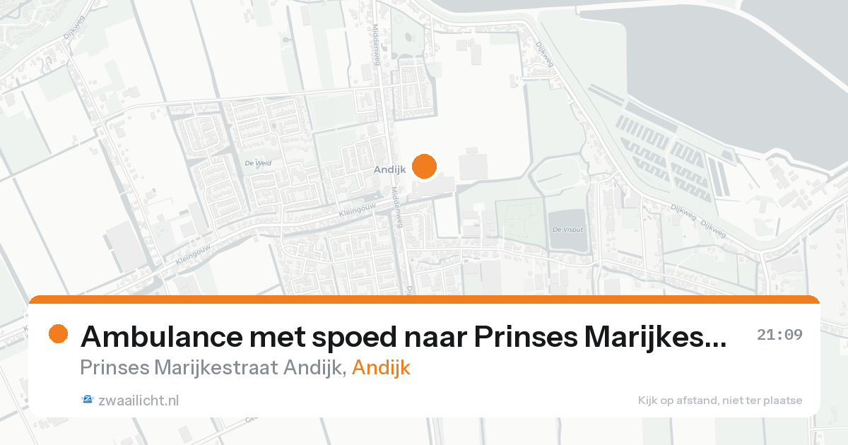 Ambulance met spoed naar Prinses Marijkestraat Andijk in Andijk — 12 aug 2026