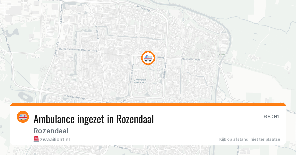 Ambulance ingezet in Rozendaal — 15 mrt 2026