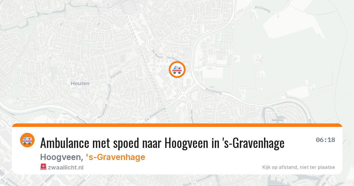 Ambulance met spoed naar Hoogveen in 's-Gravenhage — 10 mrt 2026