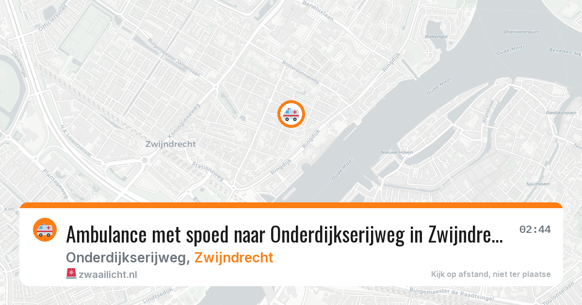 Ambulance met spoed naar Onderdijkserijweg in Zwijndrecht — 19 jul 2026
