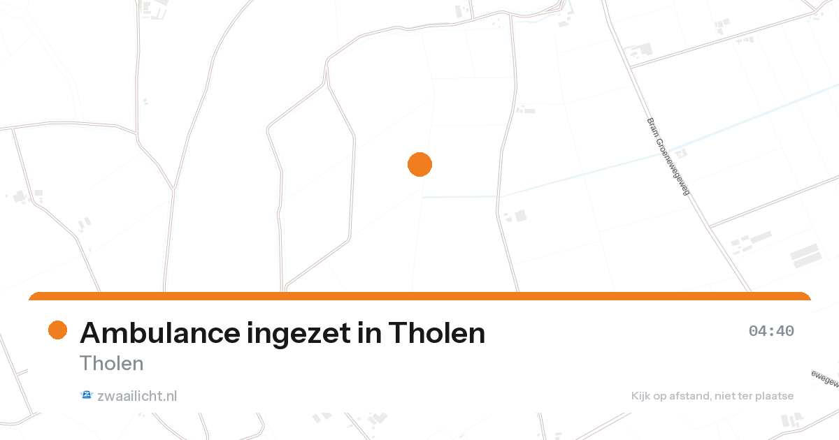 Ambulance ingezet in Tholen — 28 aug 2026