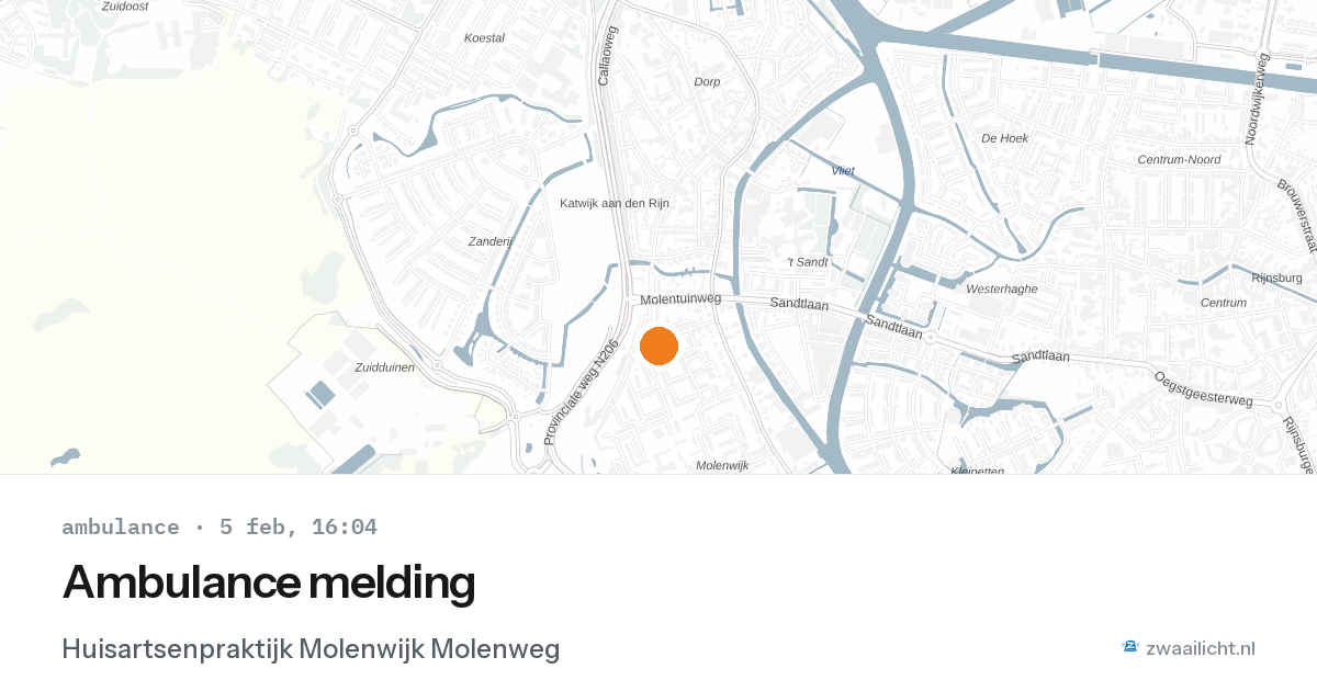 Ambulance melding — 5 feb 2026