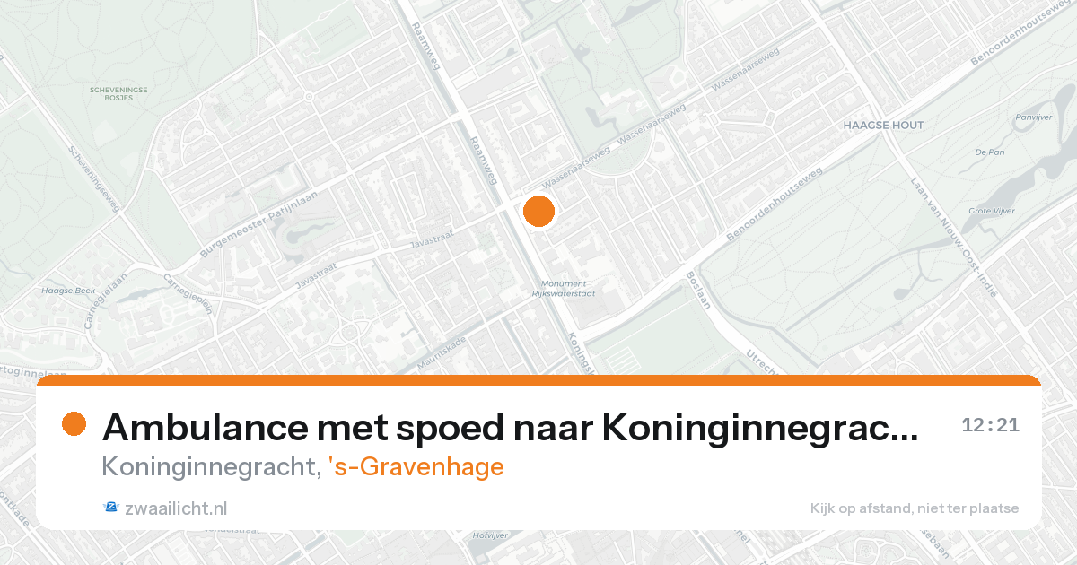Ambulance met spoed naar Koninginnegracht in 's-Gravenhage — 13 feb 2026