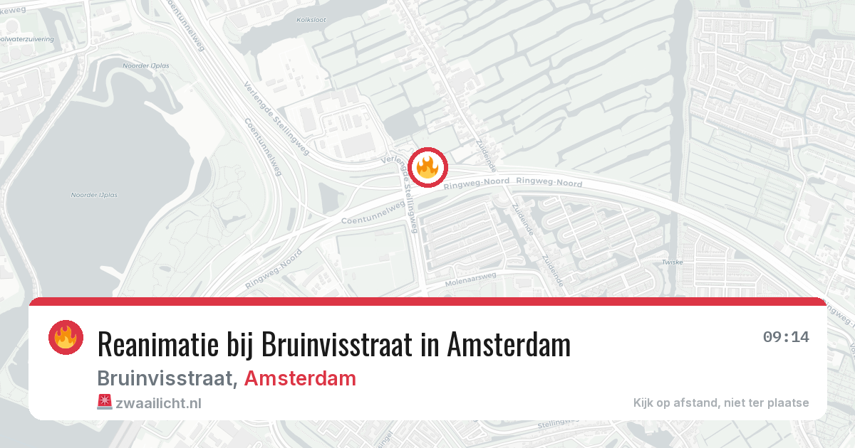 Reanimatie bij Bruinvisstraat in Amsterdam — 8 mei 2026