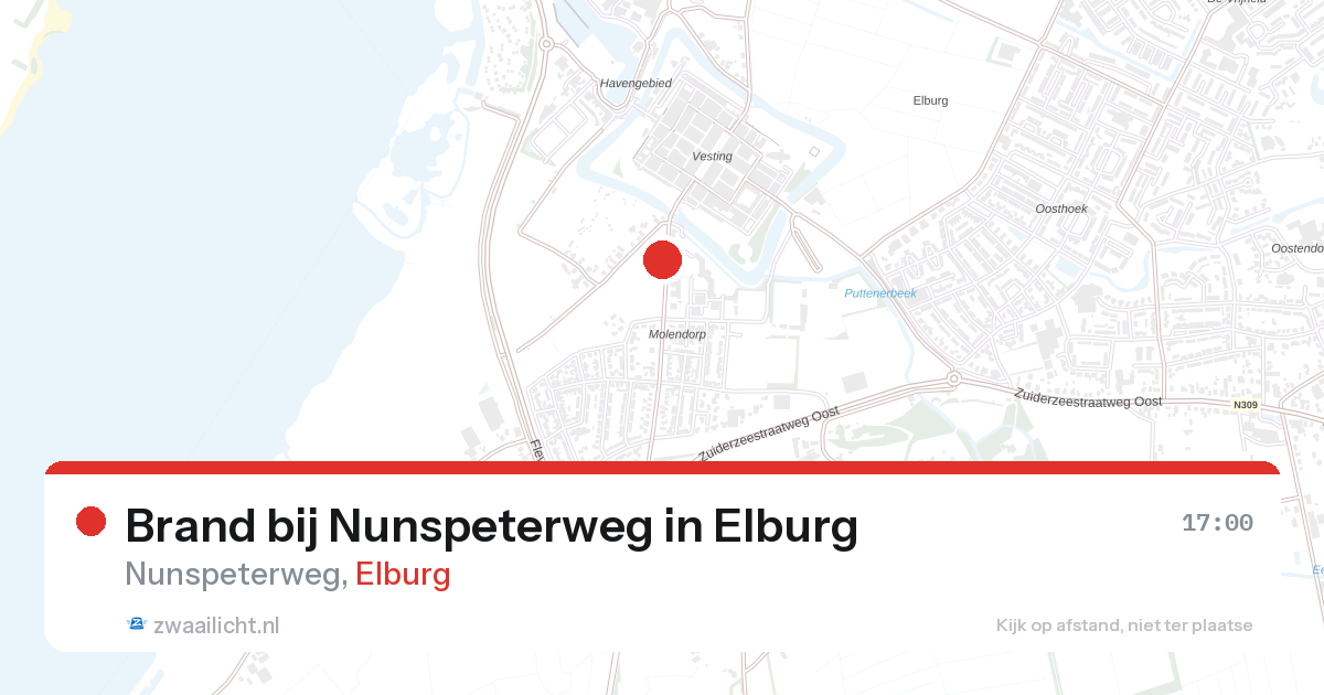 Brand bij Nunspeterweg in Elburg — 24 aug 2026