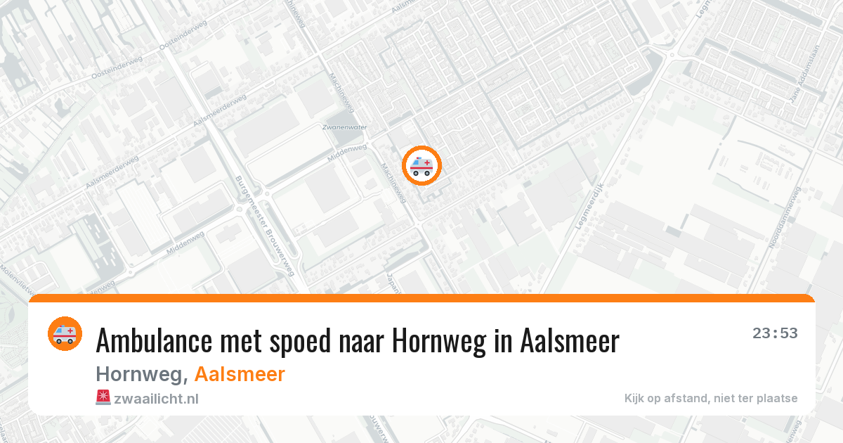 Ambulance met spoed naar Hornweg in Aalsmeer — 6 aug 2026