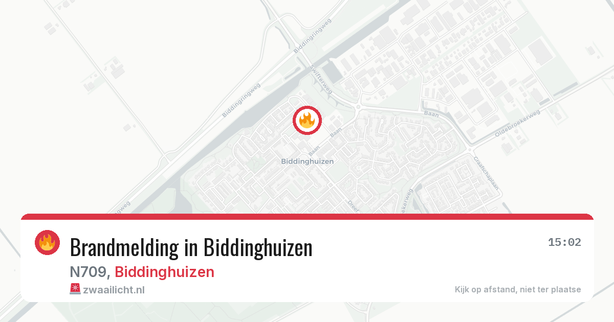 Brandmelding in Biddinghuizen — 3 jun 2026