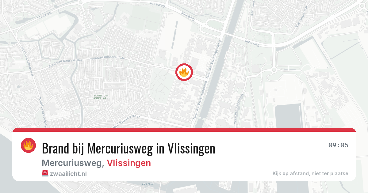 Brand bij Mercuriusweg in Vlissingen — 13 jun 2026