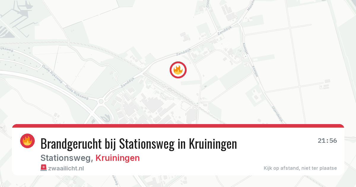 Brandgerucht bij Stationsweg in Kruiningen — 8 aug 2026