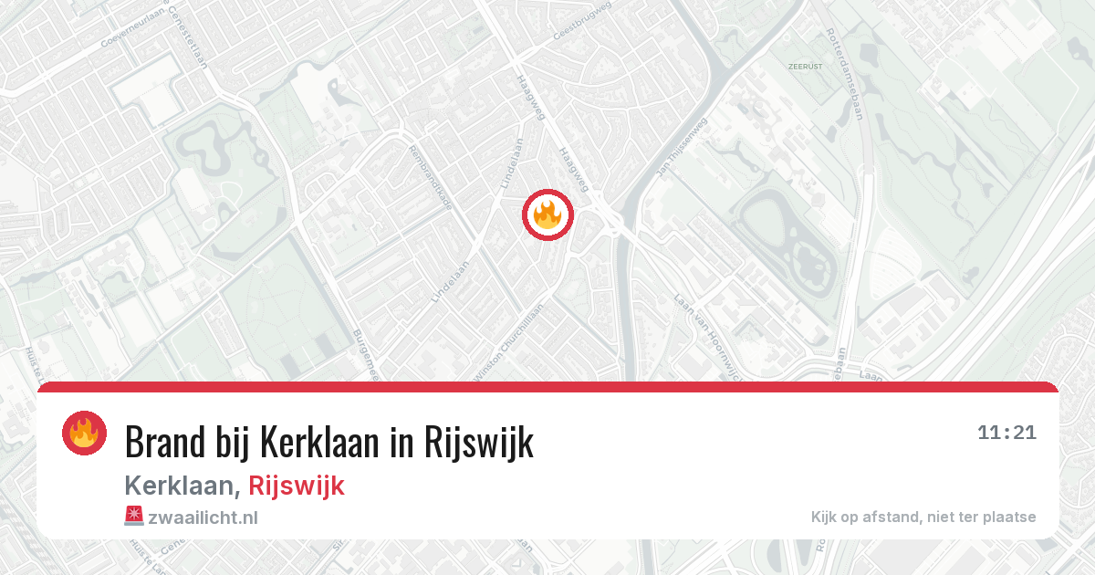 Brand bij Kerklaan in Rijswijk — 15 feb 2026