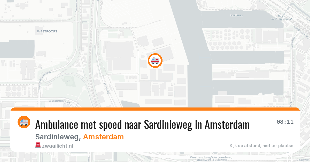 Ambulance met spoed naar Sardinieweg in Amsterdam — 6 apr 2026