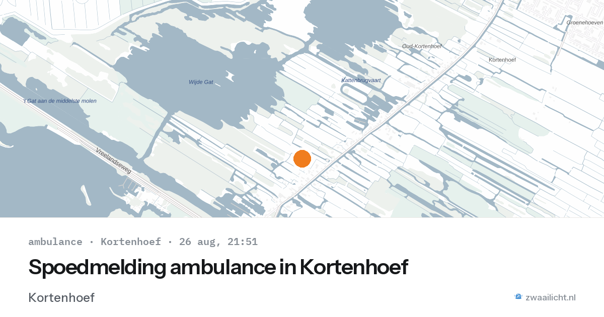 Spoedmelding ambulance in Kortenhoef — 26 aug 2026