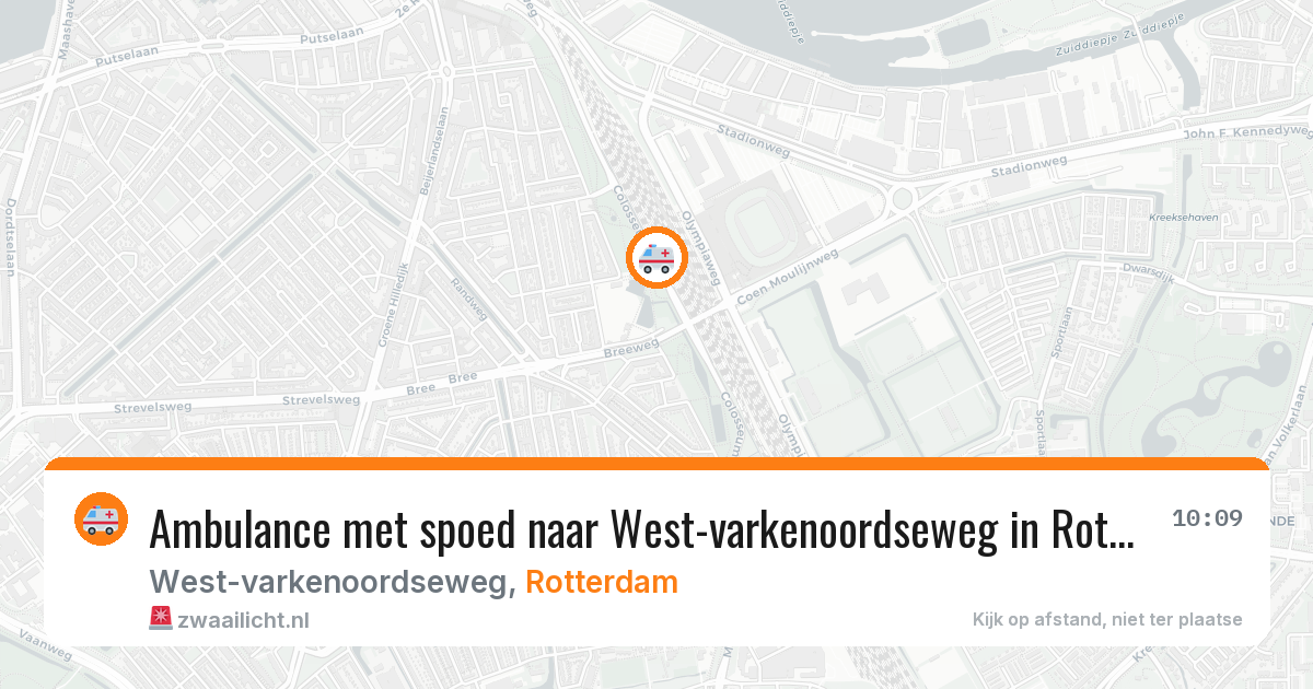 Ambulance met spoed naar West-varkenoordseweg in Rotterdam — 30 jan 2026
