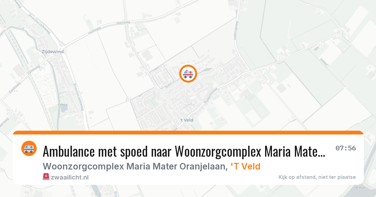 Ambulance met spoed naar Woonzorgcomplex Maria Mater Oranjelaan in 'T Veld — 11 feb 2026