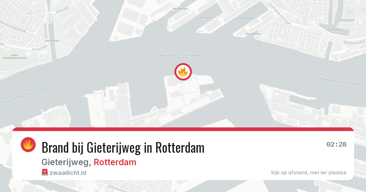Brand bij Gieterijweg in Rotterdam — 1 aug 2026