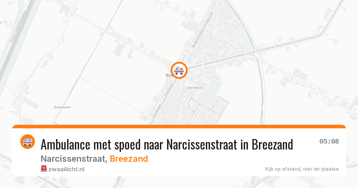 Ambulance met spoed naar Narcissenstraat in Breezand — 26 mei 2026