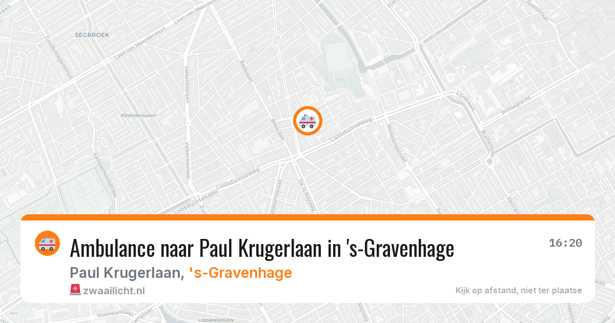 Ambulance naar Paul Krugerlaan in 's-Gravenhage — 3 jul 2026