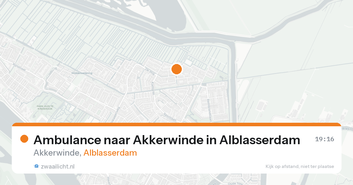 Ambulance naar Akkerwinde in Alblasserdam — 25 aug 2026