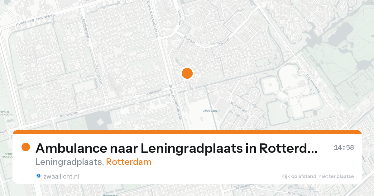 Ambulance naar Leningradplaats in Rotterdam — 25 aug 2026