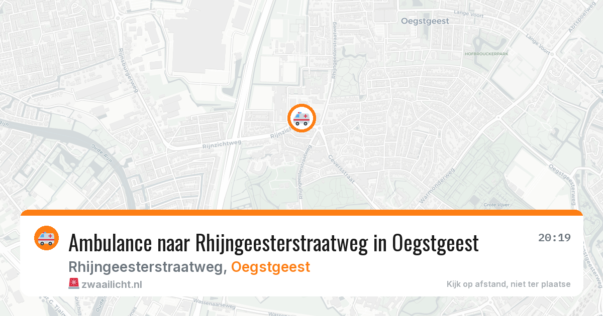 Ambulance naar Rhijngeesterstraatweg in Oegstgeest — 18 mei 2026