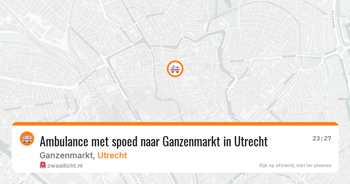 Ambulance met spoed naar Ganzenmarkt in Utrecht — 26 apr 2026