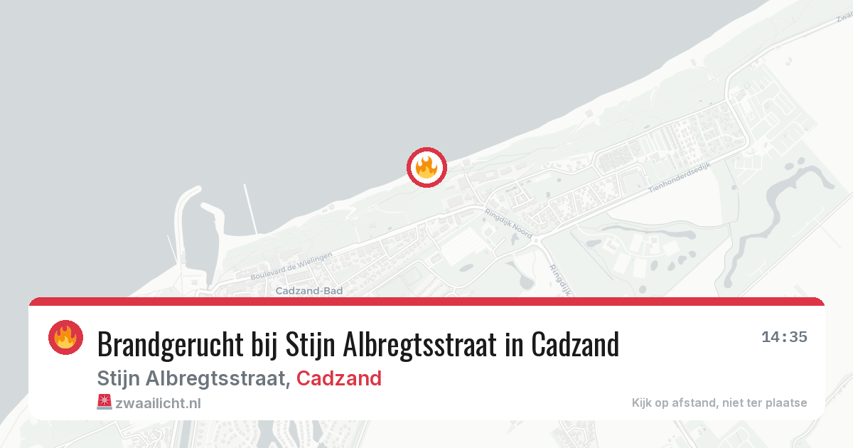 Brandgerucht bij Stijn Albregtsstraat in Cadzand — 23 jun 2026