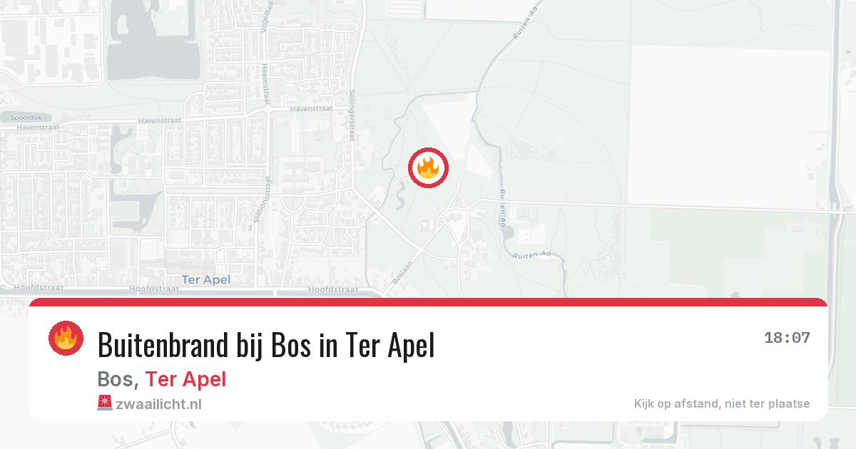 Buitenbrand bij Bos in Ter Apel — 1 mei 2026
