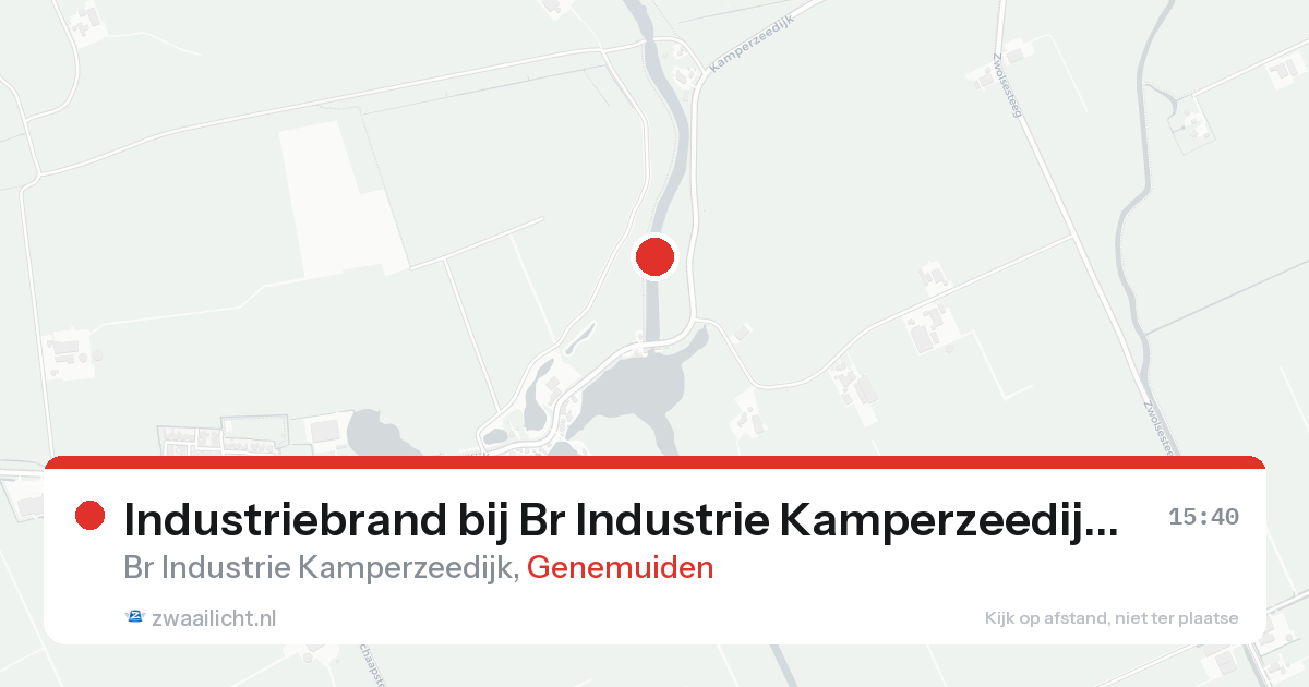 Industriebrand bij Br Industrie Kamperzeedijk in Genemuiden — 31 jan 2026