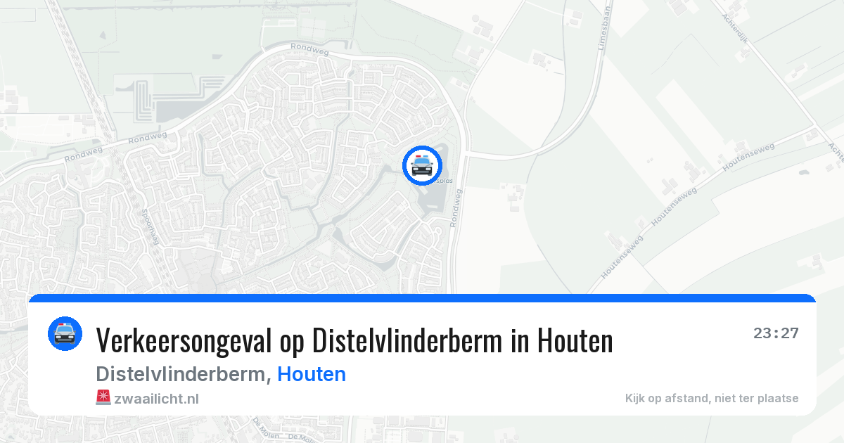 Verkeersongeval op Distelvlinderberm in Houten — 19 jun 2026