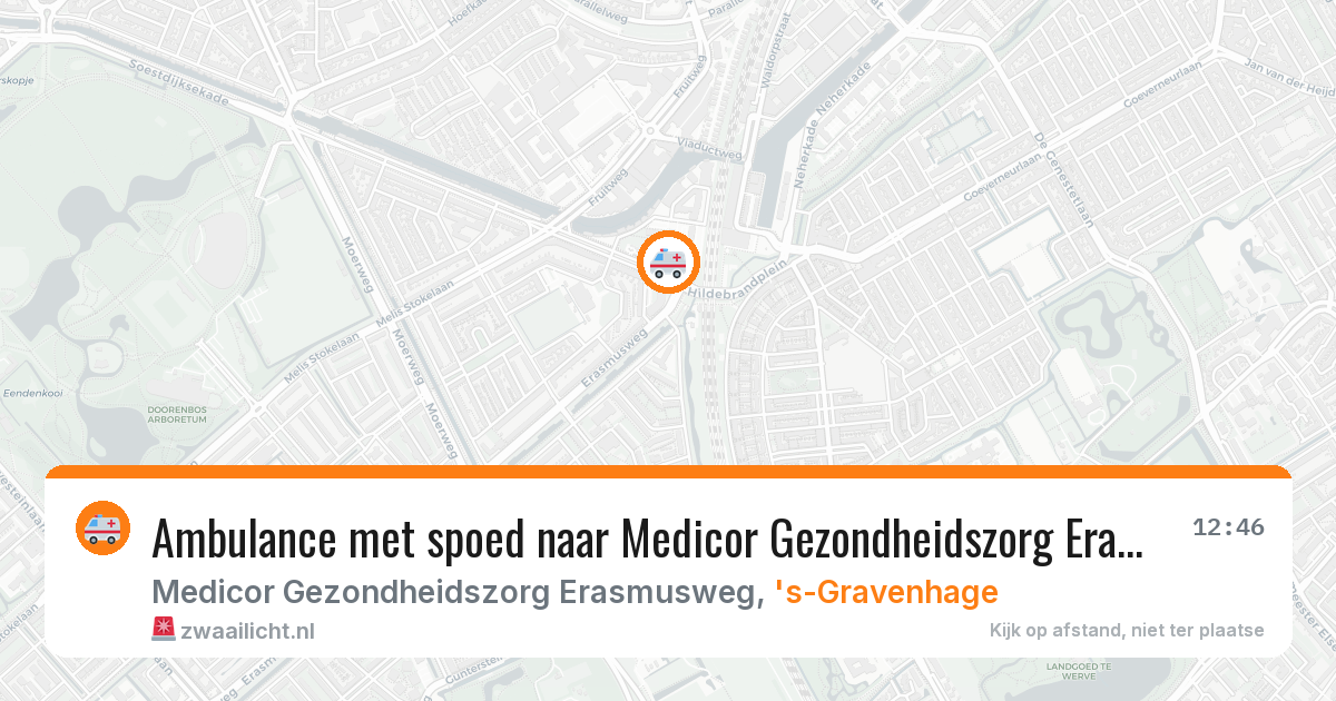 Ambulance met spoed naar Medicor Gezondheidszorg Erasmusweg in 's-Gravenhage — 30 jan 2026