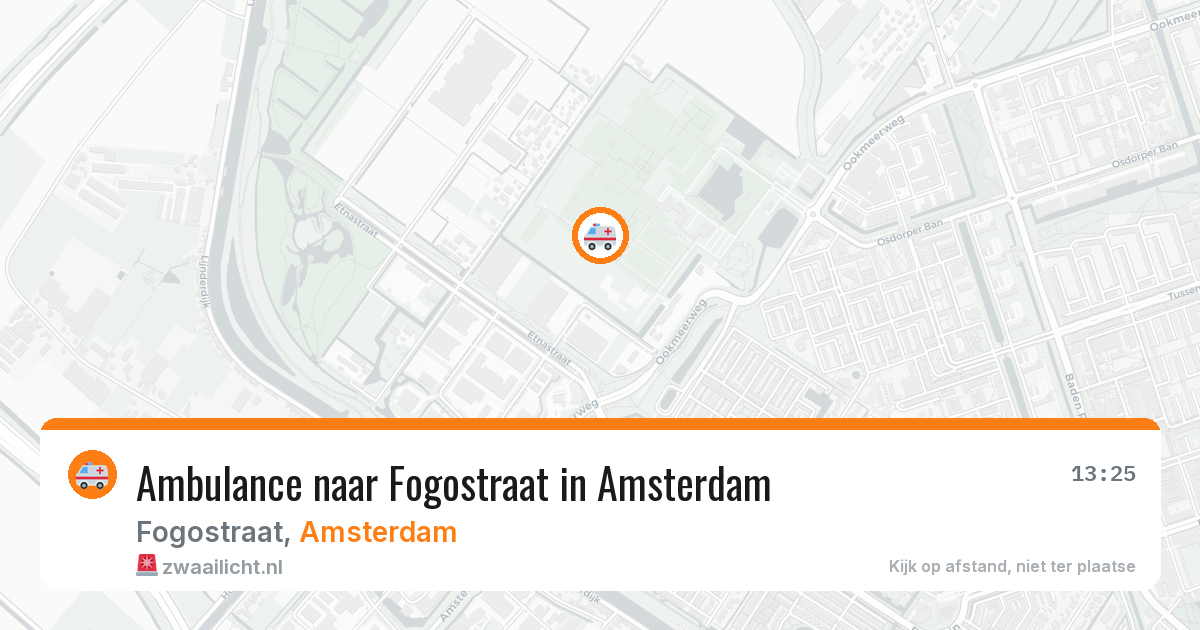 Ambulance naar Fogostraat in Amsterdam — 8 aug 2026