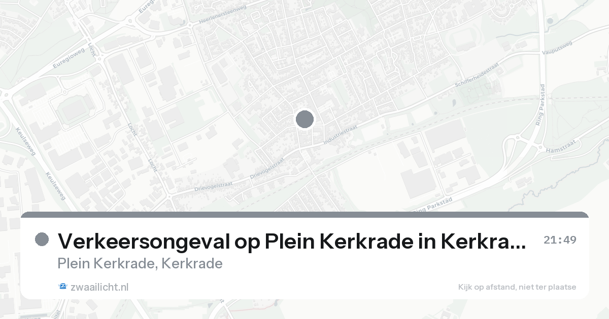 Verkeersongeval op Plein Kerkrade in Kerkrade — 15 aug 2026