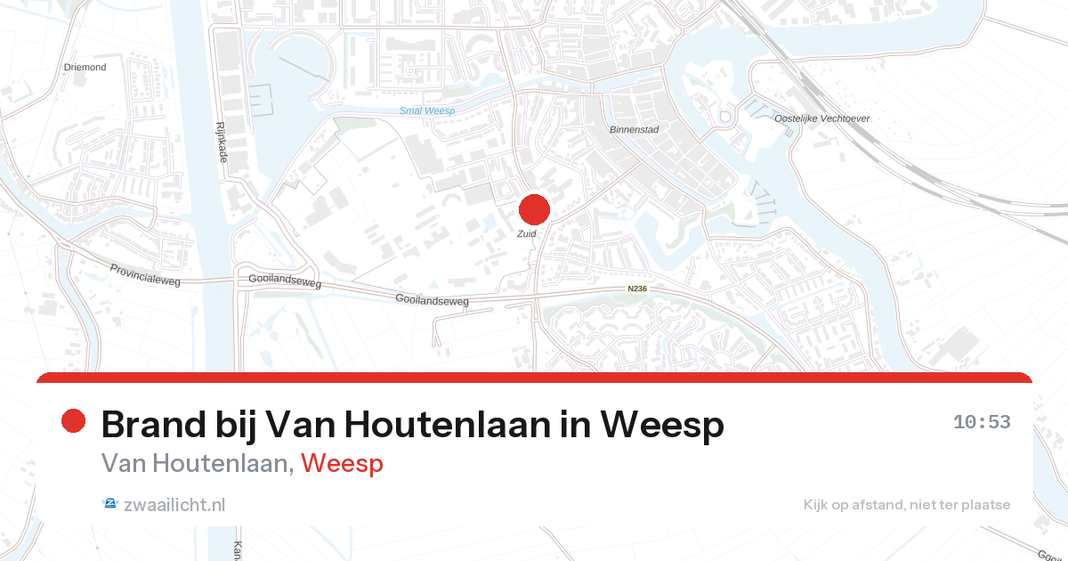 Brand bij Van Houtenlaan in Weesp — 26 jun 2026