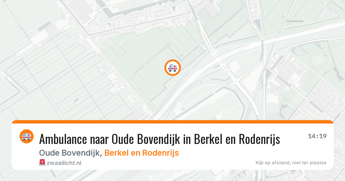 Ambulance naar Oude Bovendijk in Berkel en Rodenrijs — 15 mei 2026