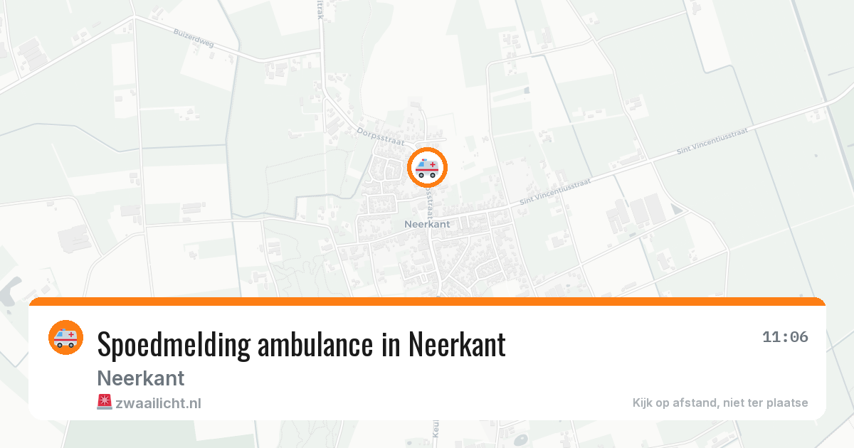 Spoedmelding ambulance in Neerkant — 29 jun 2026