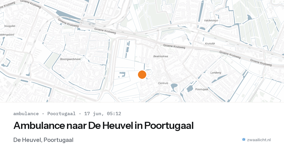 Ambulance naar De Heuvel in Poortugaal — 17 jun 2026