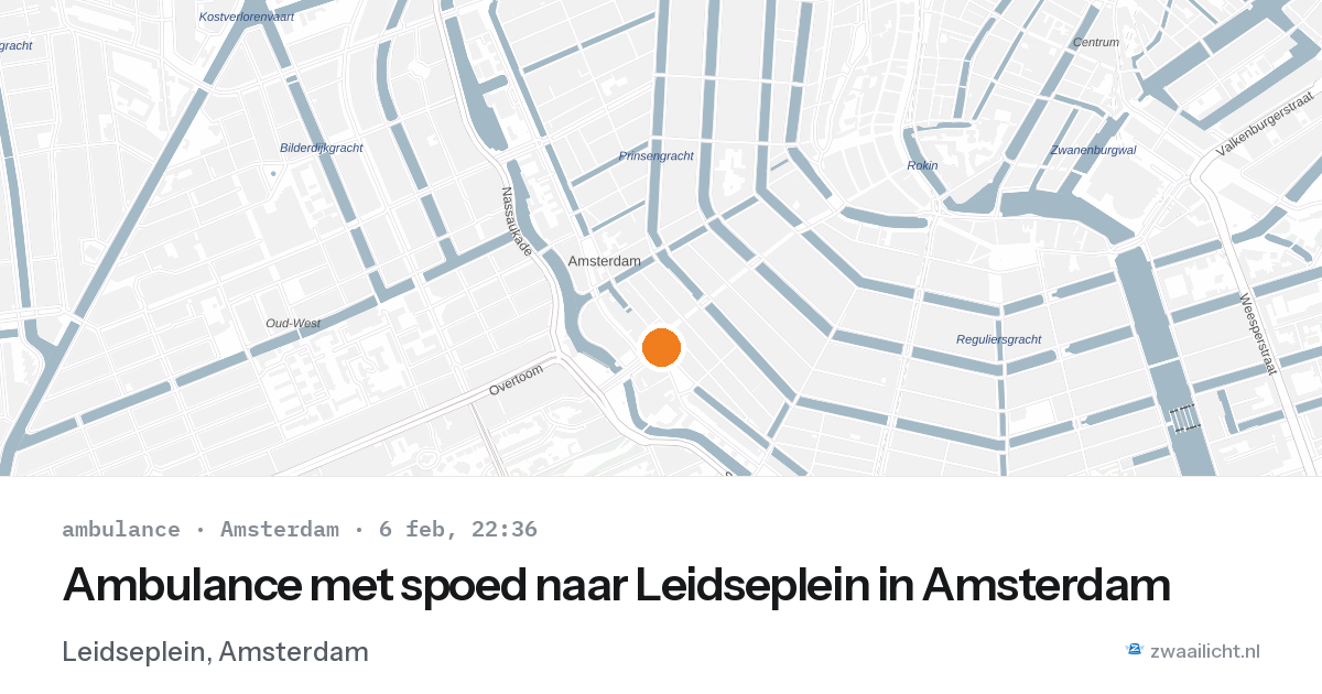 Ambulance met spoed naar Leidseplein in Amsterdam — 6 feb 2026