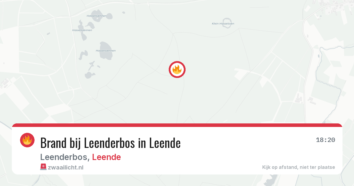 Brand bij Leenderbos in Leende — 16 apr 2026