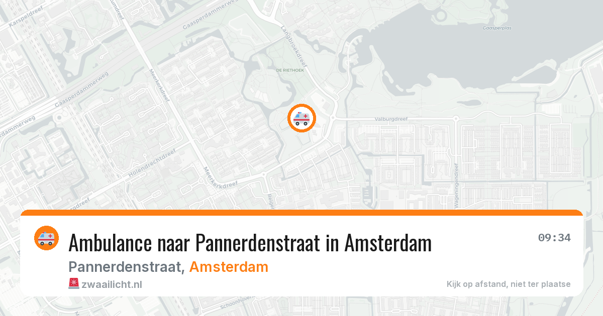 Ambulance naar Pannerdenstraat in Amsterdam — 15 mei 2026