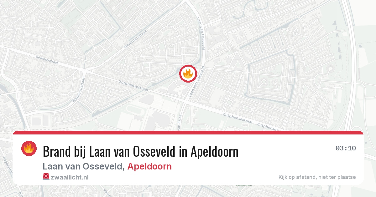 Brand bij Laan van Osseveld in Apeldoorn — 2 jul 2026