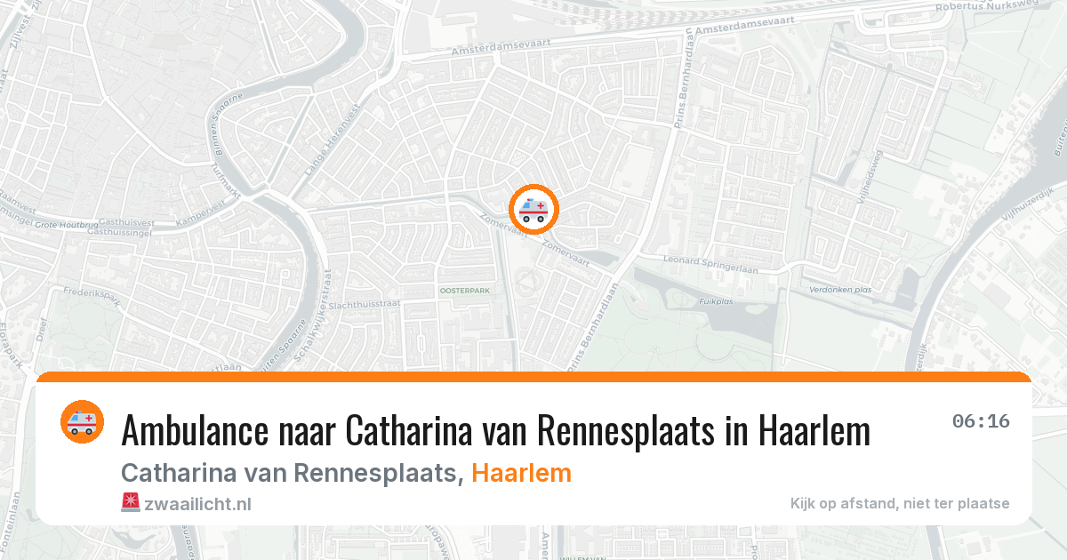 Ambulance naar Catharina van Rennesplaats in Haarlem — 24 mei 2026